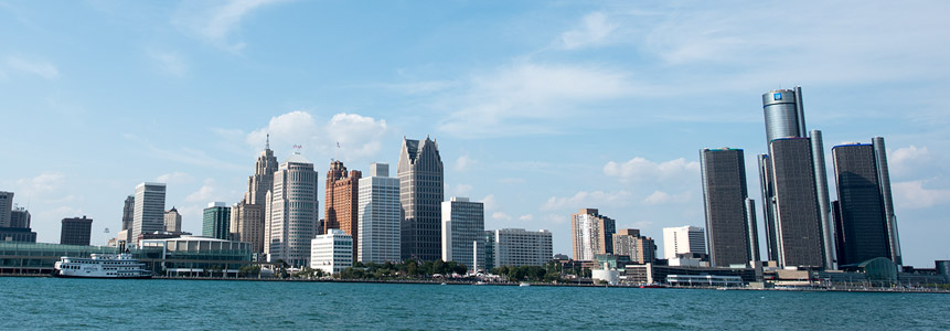 View of Detroit skyline from Windsor